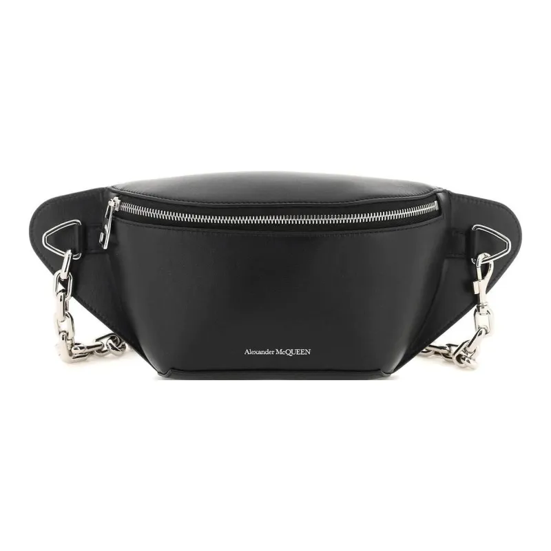 Alexander McQueen Smooth Leather Fanny Pack Men's Black-0