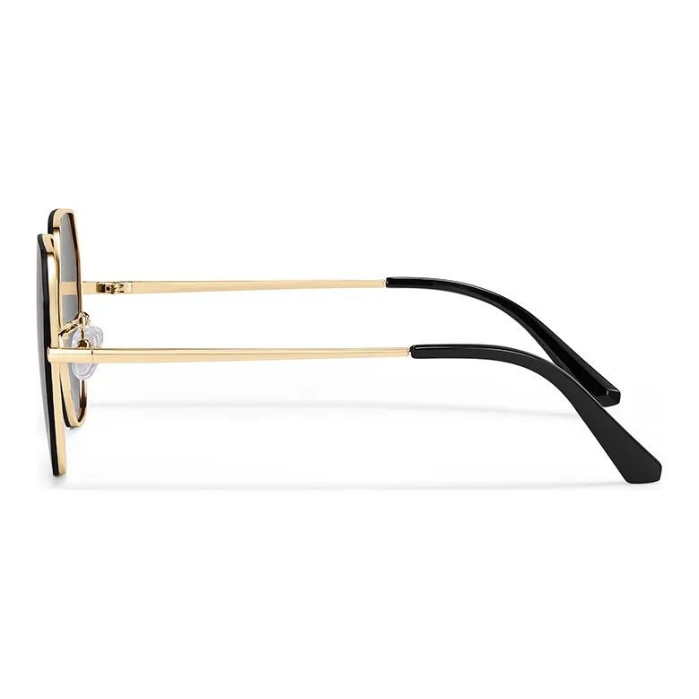 MUYKUY Stainless Steel Irregular Shape Sunglasses Unisex-2