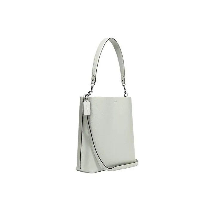 COACH Mollie Cow Split Leather Bucket Bag, Handbag, Shoulder Bag, Crossbody Bag Tubas Women's Light Green-1