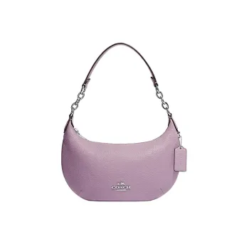 COACH Cow Leather Crescent Bag, Shoulder Bag, Handbag, Shoulder Bag Women's Ice Purple
