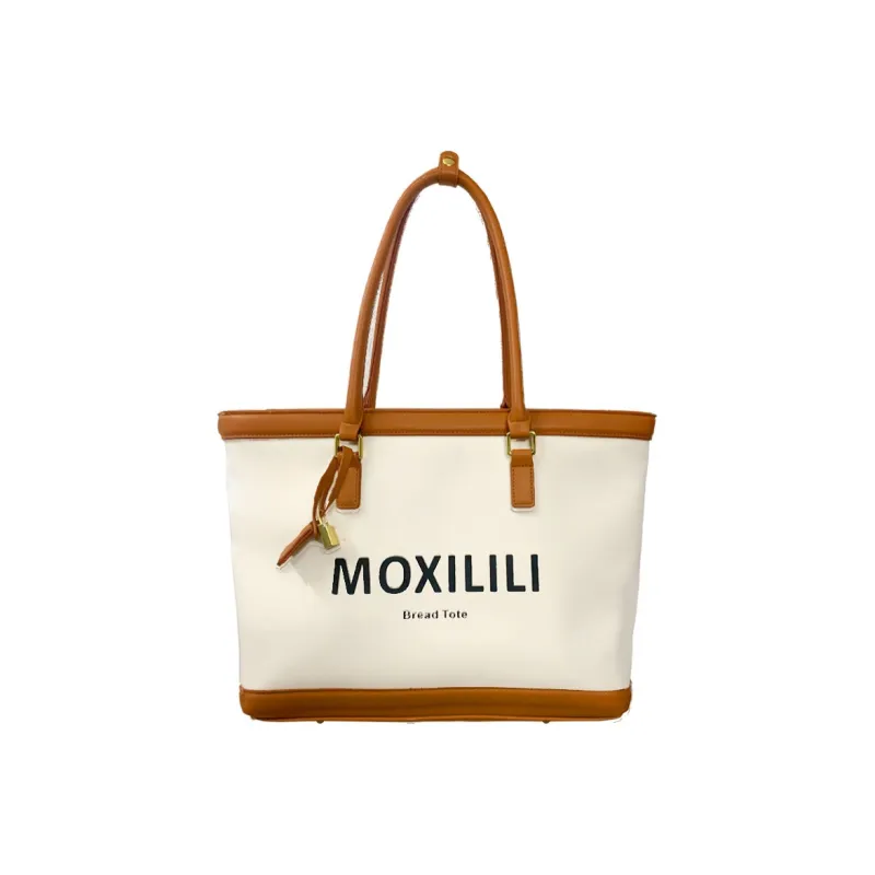 Mosiliri Tote Bag Shopping Bag Commuter Bag Laptop Bag Shoulder Bag Large Size Women's Gold Brown-0