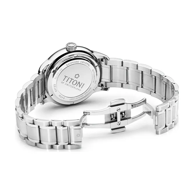 TITONI Airmaster Series Automatic Mechanical Movement Unisex Watch 39 Green Dial 83743 S 682+23743 S 682-2