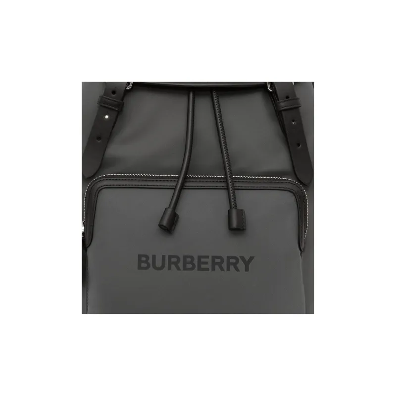 Burberry Leather Handbag, Backpack, Backpack Large Size Unisex Gray-4