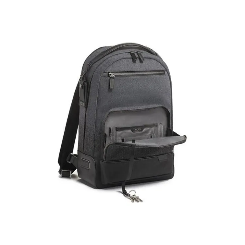 TUMI TUMI-Harrison Leather Backpack Regular Men's Carbon Gray-1