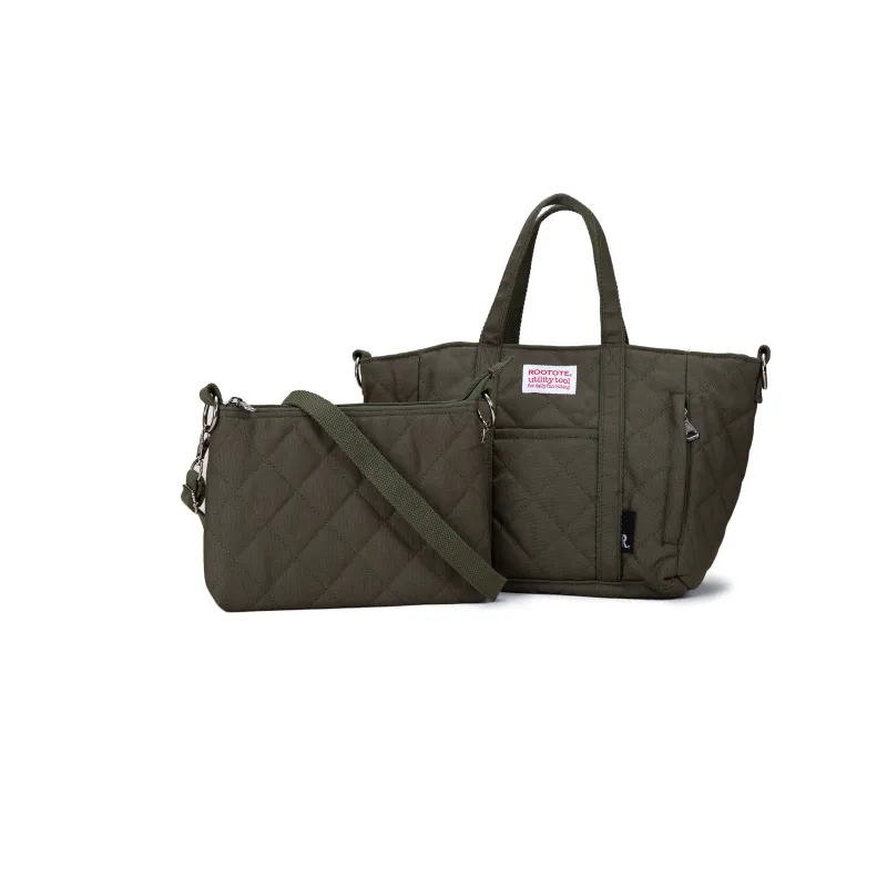 ROOTOTE Cotton Shoulder Bag, Crossbody Bag, Handbag Regular Women's Gray/Green/Red/Black-4