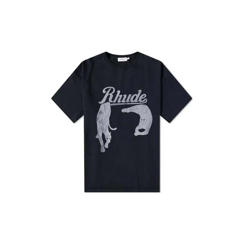 RHUDE Black Cat Tee-0