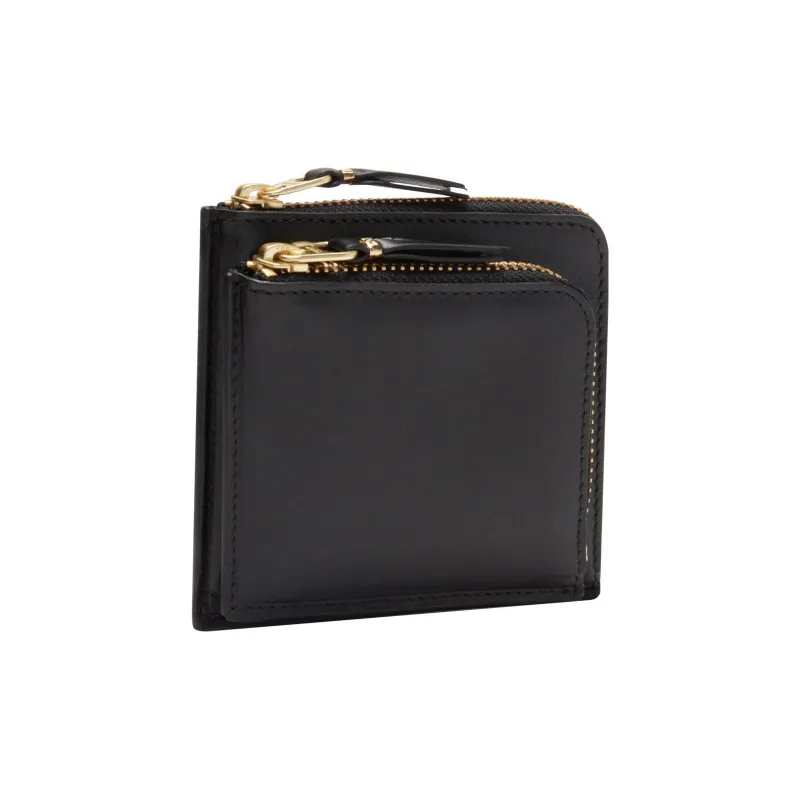 CDG Cow Leather Wallet Women's Black-1