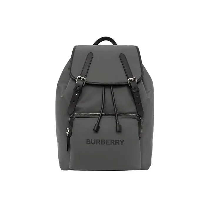 Burberry Leather Handbag, Backpack, Backpack Large Size Unisex Gray-0