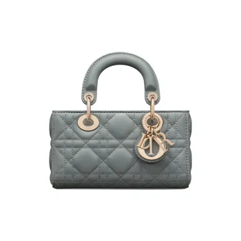 DIOR Lady D JOY Sheepskin Daisie Bag Shoulder Bag Crossbody Bag Handbag Extra Mini Women's Powder Blue