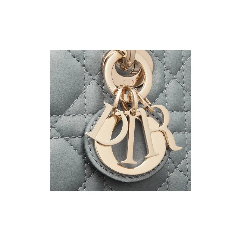 DIOR Lady D-JOY Sheepskin Daisie Bag Shoulder Bag Crossbody Bag Handbag Extra Mini Women's Powder Blue-5