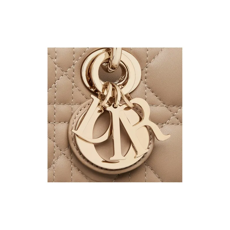 DIOR Lady D-JOY Sheepskin Daisie Bag Shoulder Bag Crossbody Bag Handbag Small Size Women's Hazelnut Berry-6