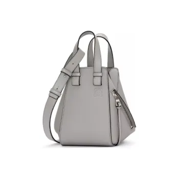 LOEWE Hammock Soft Grained Cow Leather Shoulder Bag Crossbody Bag Handbag Regular Women's Pearlescent Gray