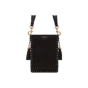 DIOR D Bubble Collection Sheepskin Bucket Bags Shoulder Bags Women's Black