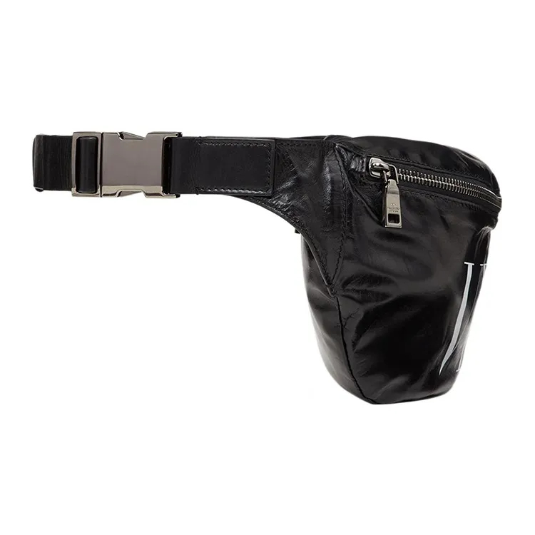 Valentino VLTN Calfskin Fanny Pack Men's Black-3