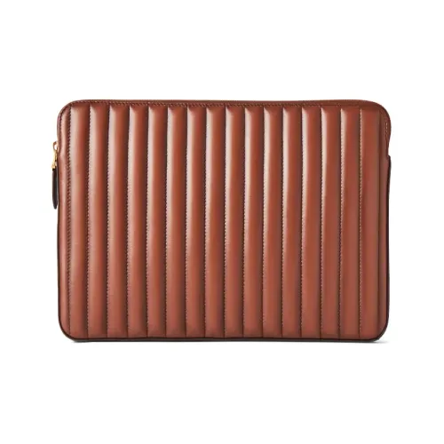 Polo Ralph Lauren Quilting Calfskin Clutch Men's Brown
