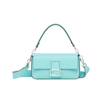 FENDI Tiffany & Co. Collaboration Baguette Cow Leather Portable Crossbody Bag Shoulder Bag Women's Light Blue