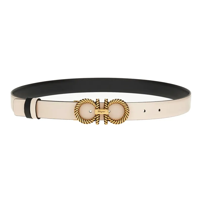 Ferragamo Gancini buckle Leather Belt-0