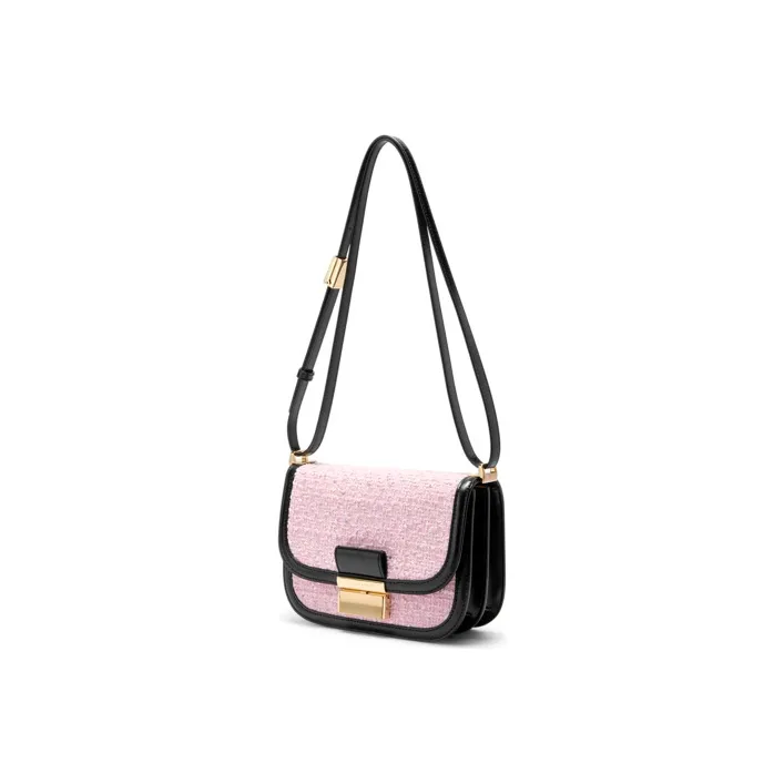 CHARLES&KEITH Tweed Charles & Keith Bag Tofu Bag Shoulder Bag Small Size Women's Composite Color-1