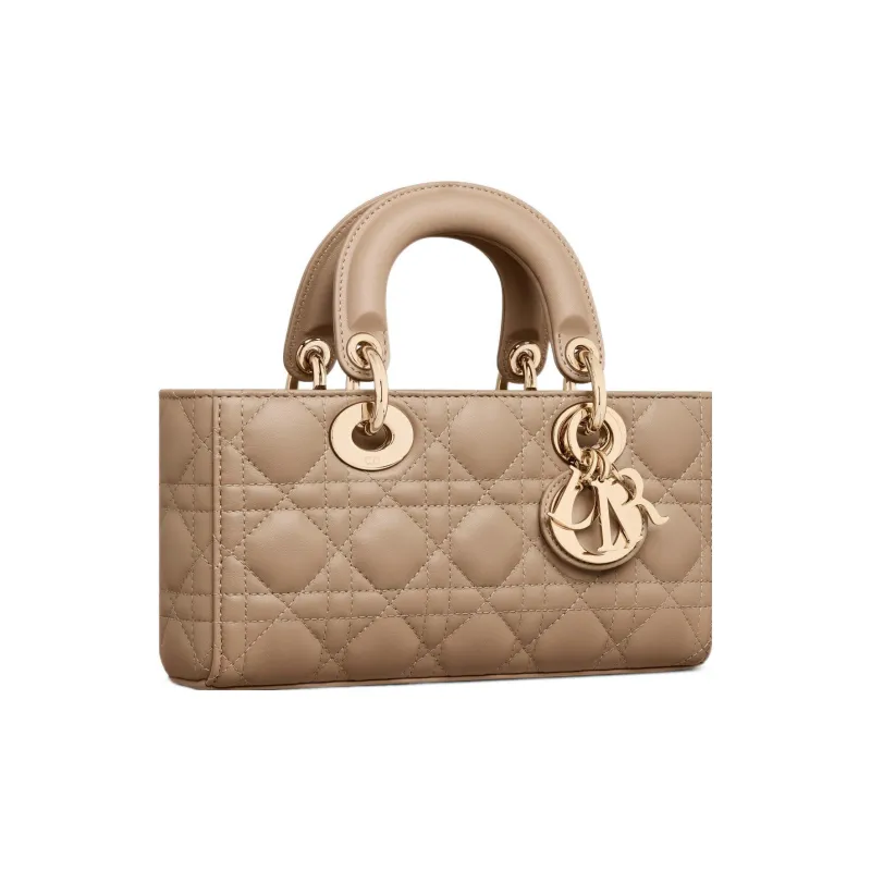 DIOR Lady D-JOY Sheepskin Daisie Bag Shoulder Bag Crossbody Bag Handbag Small Size Women's Hazelnut Berry-1