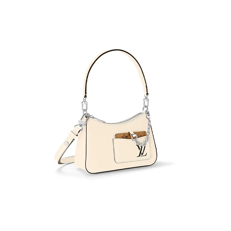 LOUIS VUITTON Epi Grain Cow Leather Shoulder Bag, Crossbody Bag, Handbag Regular Women's White-1