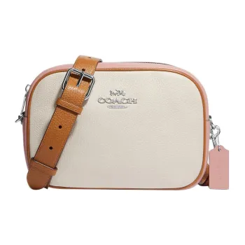 COACH Jamie Pebbled Leather Camera Bag Shoulder Bag Crossbody Bag Medium Size Women's Chalk White
