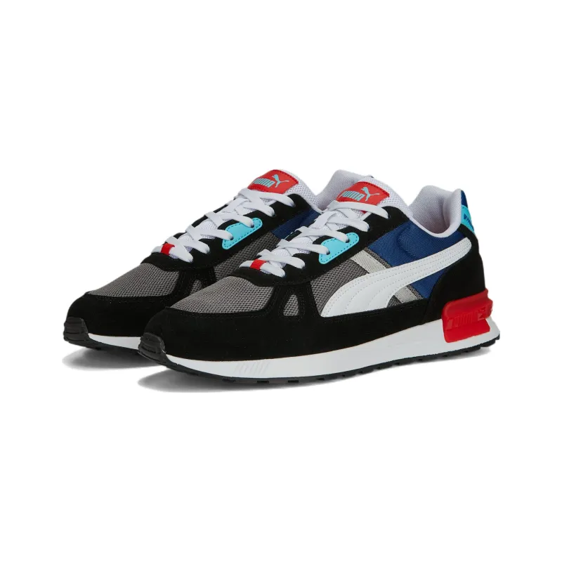 PUMA Graviton Pro Anti-Slip Wear-Resistant Low-Top Sports Casual Shoes Black White Blue-2