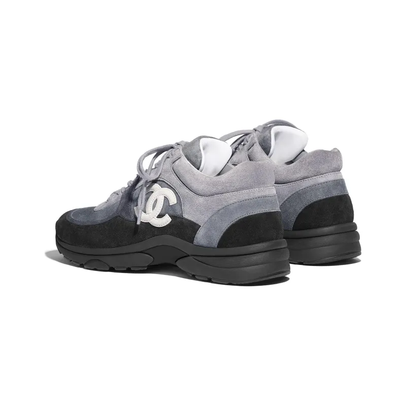 CHANEL Low Top Trainer Cc Grey Women's-3