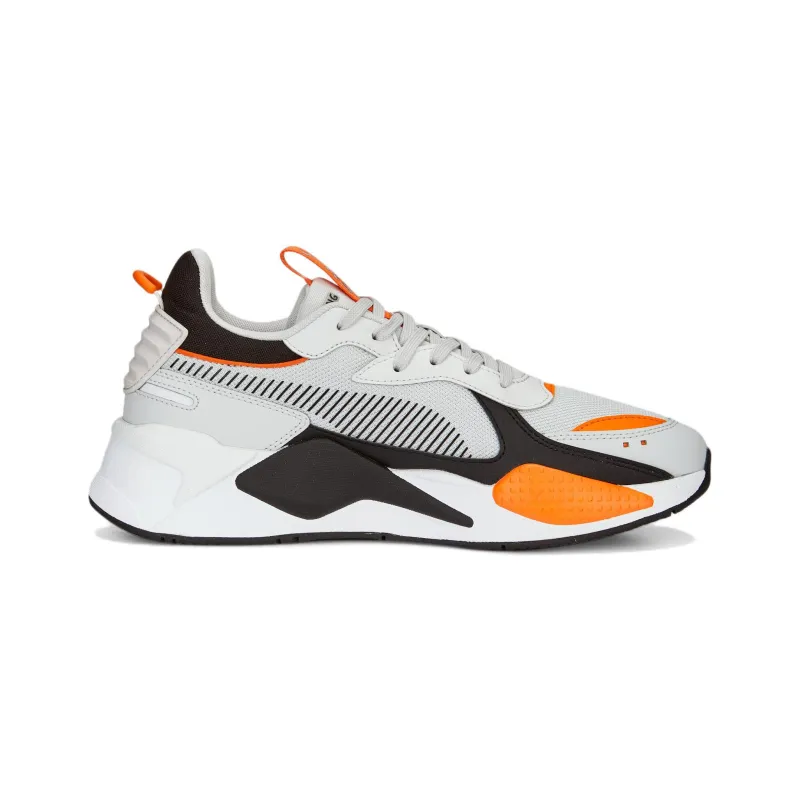 PUMA RS X Geek Anti Slip Wear Resistant Mid Top Sports Casual Shoes Orange Gray-1