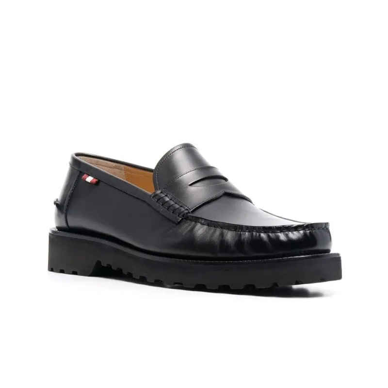 BALLY Slip-on Leather Loafers-2