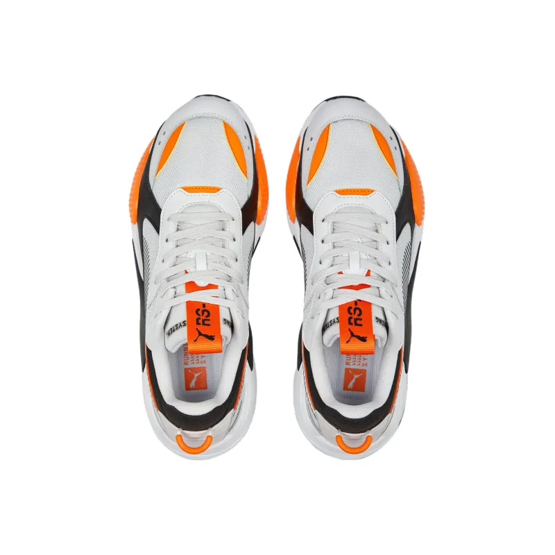 PUMA RS X Geek Anti Slip Wear Resistant Mid Top Sports Casual Shoes Orange Gray-3