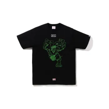 A BATHING APE x Marvel Hulk Tee T Shirt Men's Black