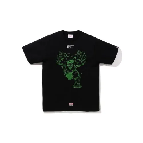 A BATHING APE x Marvel Hulk Tee T Shirt Men's Black