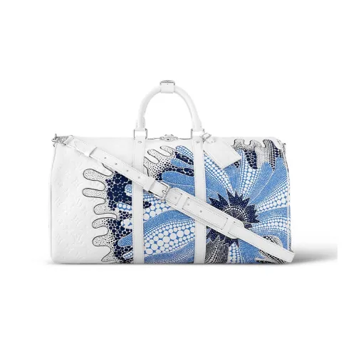 LOUIS VUITTON X Yayoi Kusama Keepall 50 White