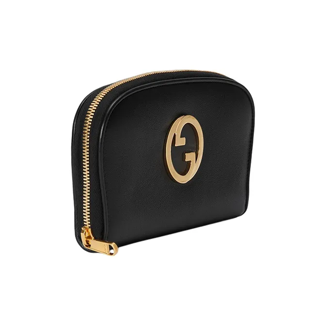GUCCI Blondie Leather Wallet Unisex Black-1