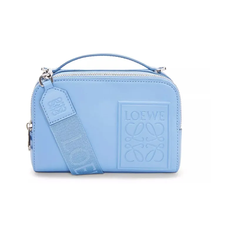LOEWE Satin Cow Leather Camera Bag Handbag Shoulder Bag Crossbody Bag Mini Men's Light Blue-0