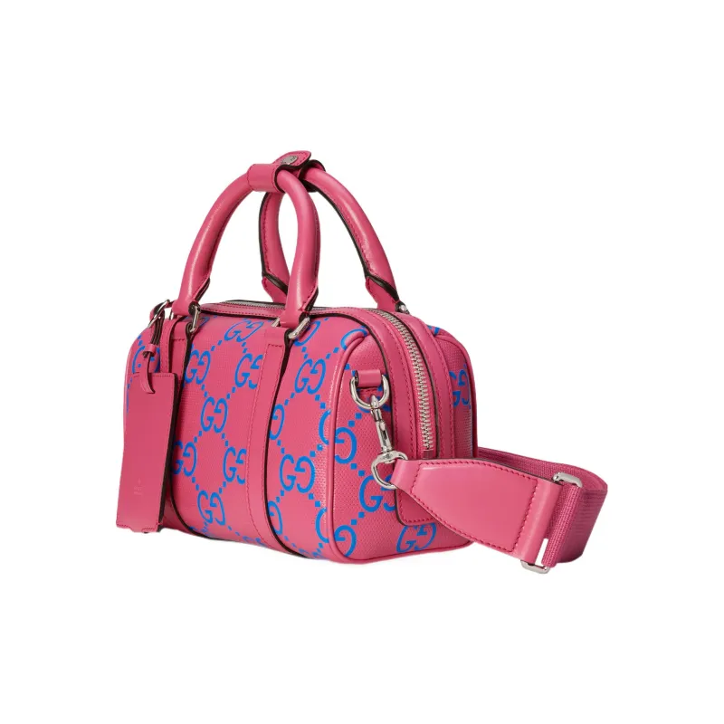 GUCCI Leather Cylinder Bag Handbag Shoulder Bag Crossbody Bag Travel Bag Mini Women's Pink-1