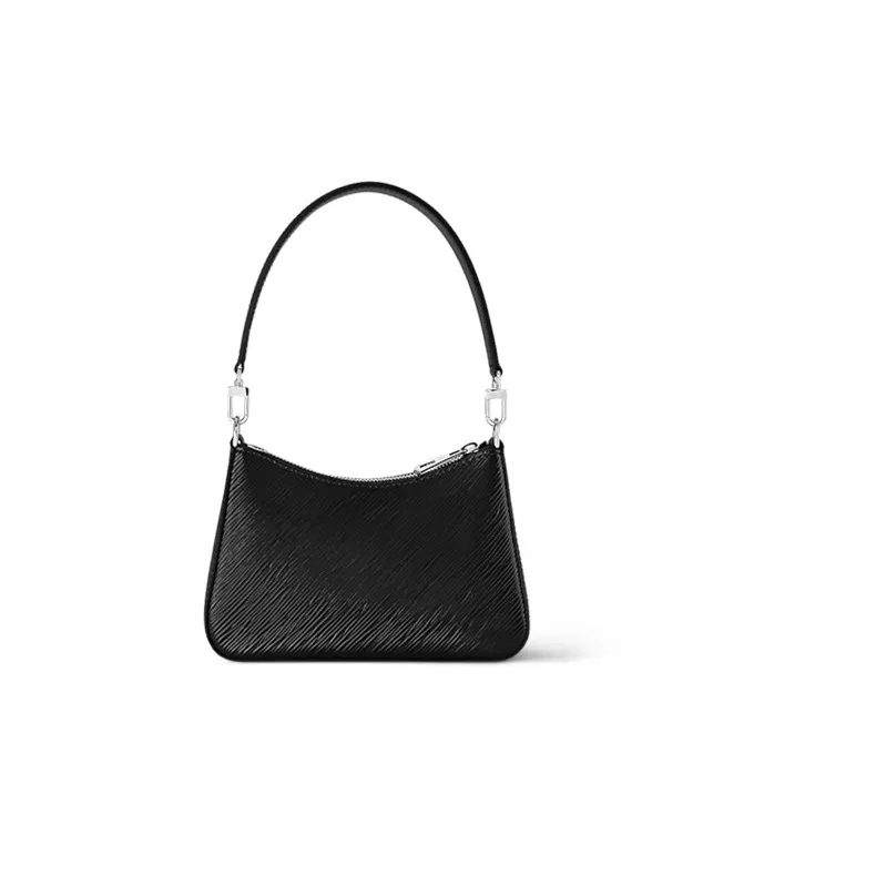 LOUIS VUITTON Yayoi Kusama Collaboration MARELLINI Cow Leather Handbag, Shoulder Bag Regular Women's Black-2