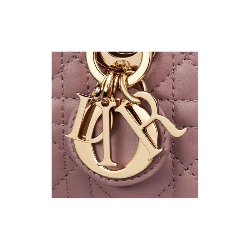 DIOR Lady D-JOY Sheepskin Daisie Bag Shoulder Bag Crossbody Bag Handbag Extra Mini Women's Pink Peony-6