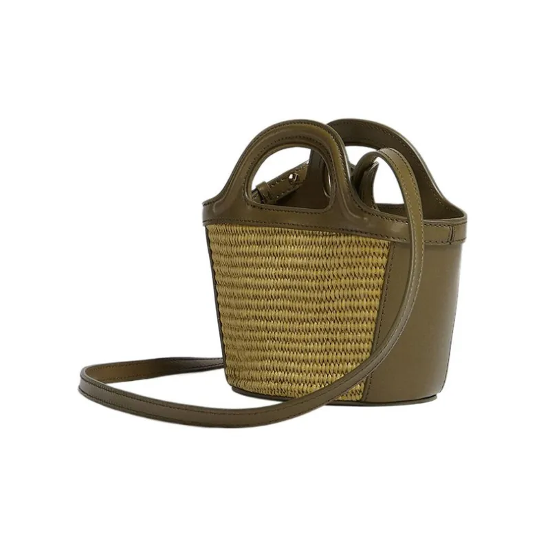 MARNI TROPICALIA Cow Leather Shoulder Bag Crossbody Bag Handbag Mini Women's Green-3