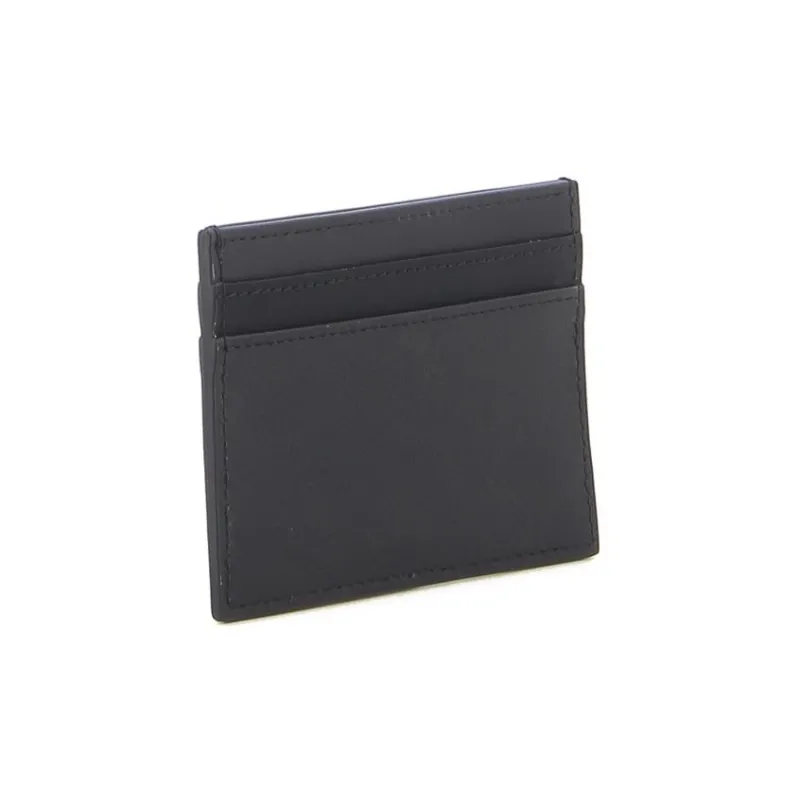 MOSCHINO Leather Card Holder Men's Black-2