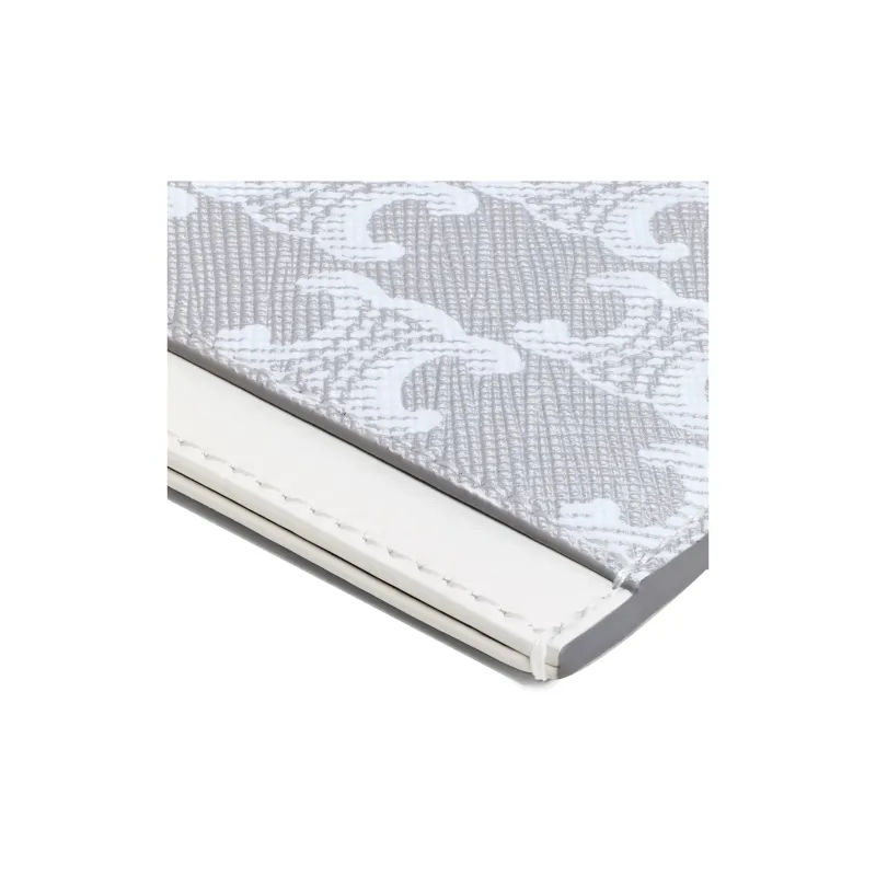CELINE Cow Leather Card Clip Card Holder Men's Silver/White-3