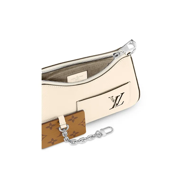 LOUIS VUITTON Epi Grain Cow Leather Shoulder Bag, Crossbody Bag, Handbag Regular Women's White-5