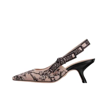 DIOR J'ADIOR Embroidered Canvas High Heels 'Nude'