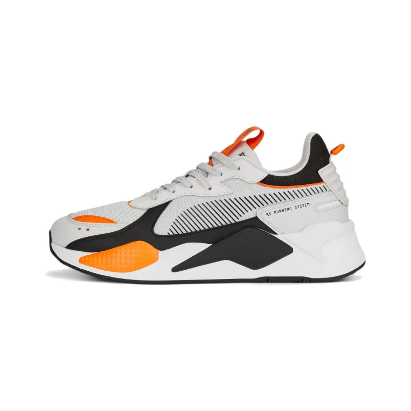 PUMA RS X Geek Anti Slip Wear Resistant Mid Top Sports Casual Shoes Orange Gray-0