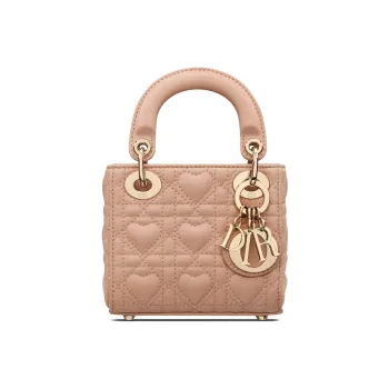 DIOR Lady Dior Sheepskin Dior Bag Shoulder Bag Crossbody Bag Handbag Extra Mini Women's Pink