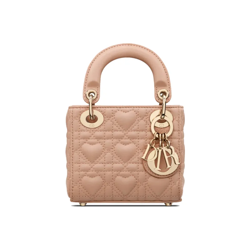 DIOR Lady Dior Sheepskin Dior Bag Shoulder Bag Crossbody Bag Handbag Extra Mini Women's Pink-0