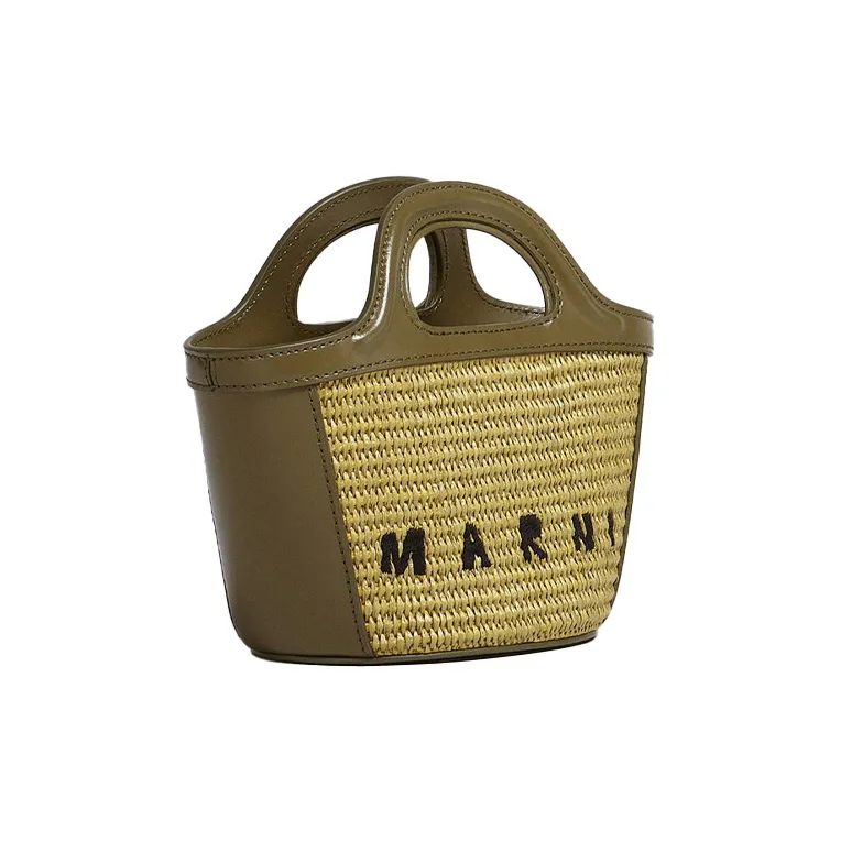 MARNI TROPICALIA Cow Leather Shoulder Bag Crossbody Bag Handbag Mini Women's Green-1