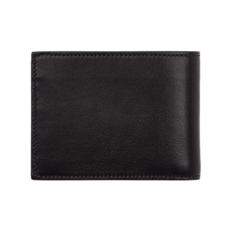 MOSCHINO Leather Card Holder Wallet Men's Black-1