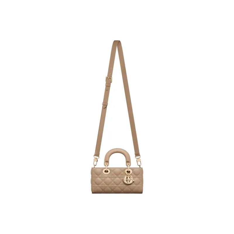 DIOR Lady D-JOY Sheepskin Daisie Bag Shoulder Bag Crossbody Bag Handbag Small Size Women's Hazelnut Berry-5