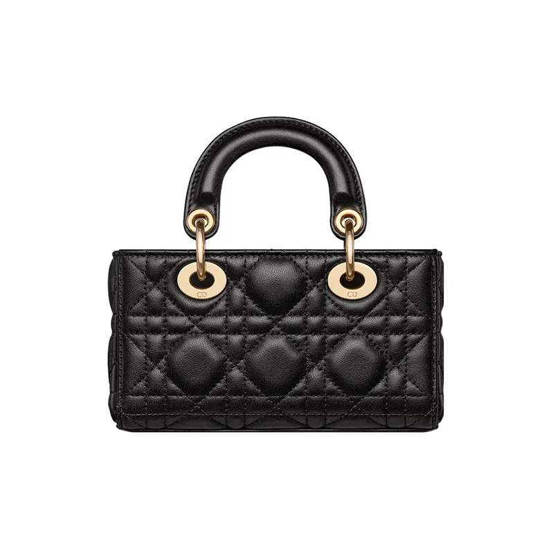 DIOR Lady D JOY Lambskin Lady Dior Bag, Shoulder Bag, Crossbody Bag, Handbag Extra Mini Women's Black-4
